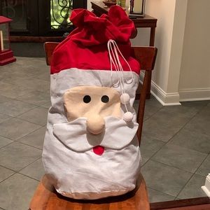 Felt Drawstring Santa Face Sack